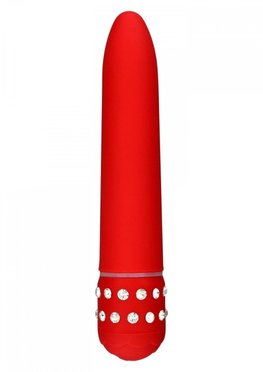 Gładki twardy wibrator Łechtaczkowy Diamentowy Red