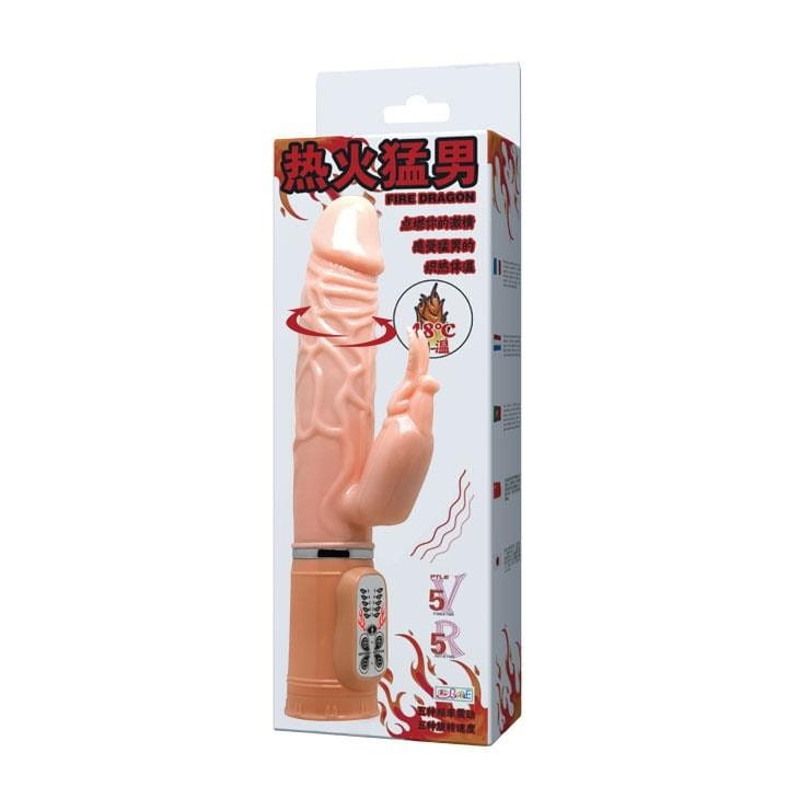 Wibrator Króliczek Bunny z rotacją główki + Grzanie -7