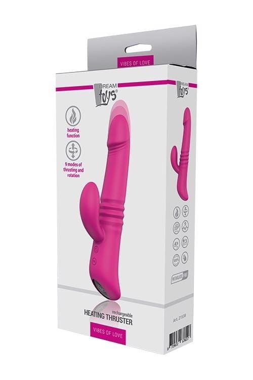 Dream Toys Grzany Wibrator Posuwisty + Stymulacja łechtaczki -2