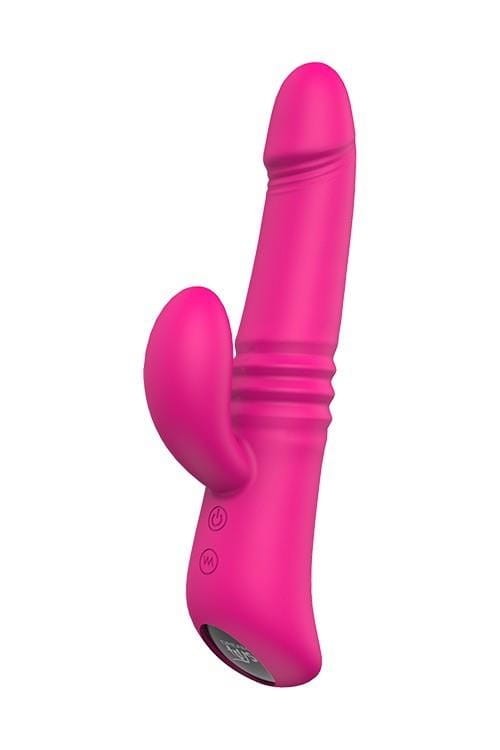 Dream Toys Grzany Wibrator Posuwisty + Stymulacja łechtaczki -1