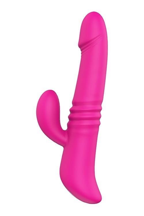 Dream Toys Grzany Wibrator Posuwisty + Stymulacja łechtaczki
