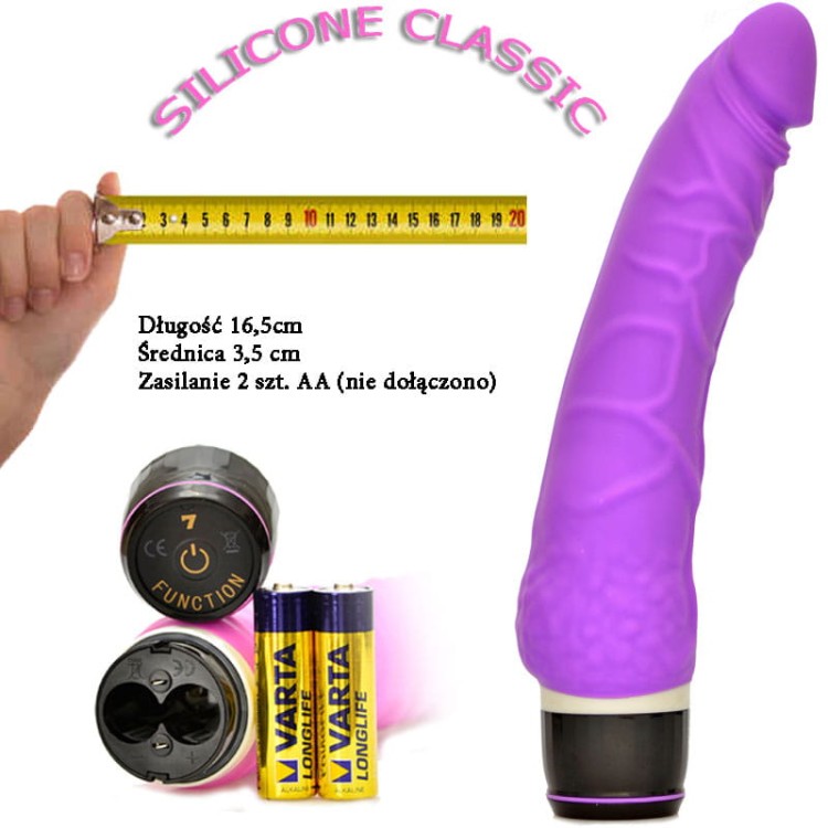 Orgazmowy  masażer silikonowy Wibrator 16,5 cm-1