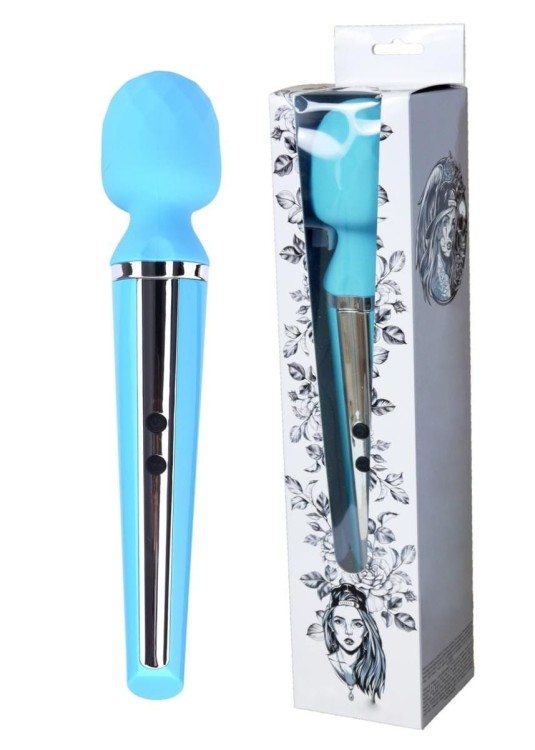Mocny Masażer Wand USB 10 funkcji Niebieski