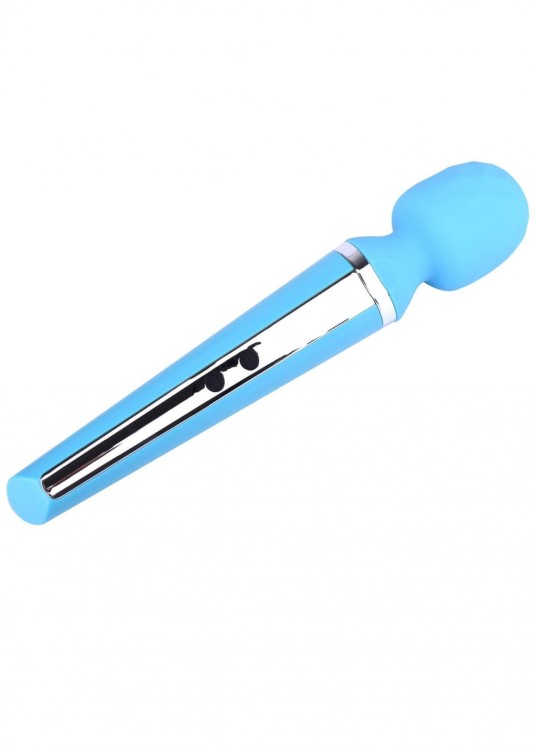 Mocny Masażer Wand USB 10 funkcji Niebieski-2