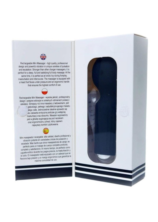 Mały wibrator Mocne wibracje 20 rytmów Czarny-5