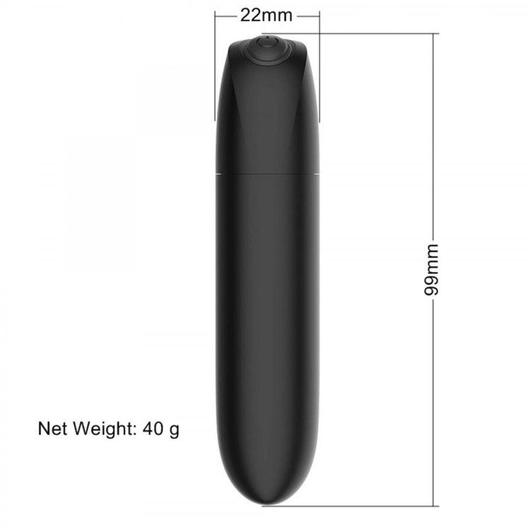 Czarny mini wibrator Mocne pulsacje USB-1
