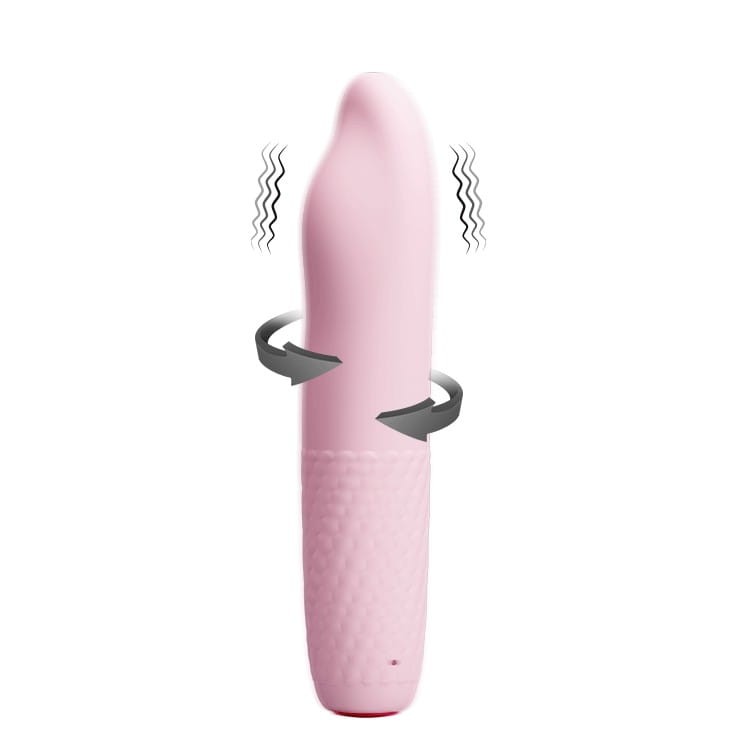 Erotyczny Mini Wibrator z Rotacją Dyskretny Stymulator Łechtaczki