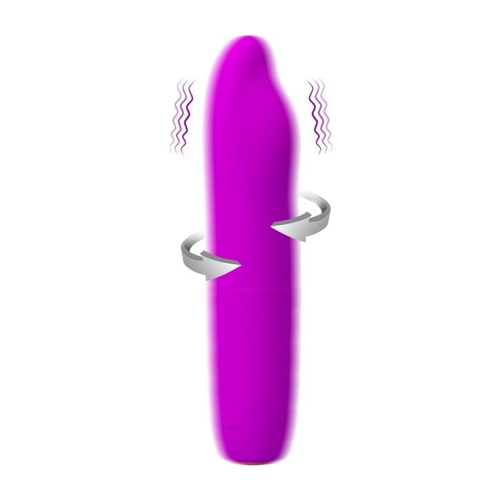 Dyskretny Stymulator Łechtaczki Erotyczny Mini Wibrator z Rotacją-4