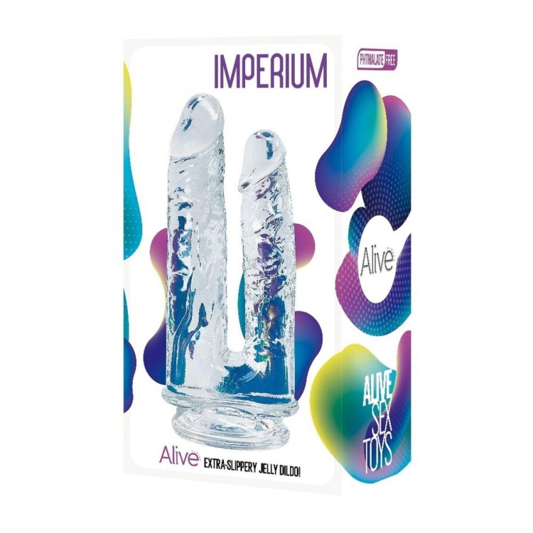 Dildo do podwójnej stymulacji Penis na przyssawce