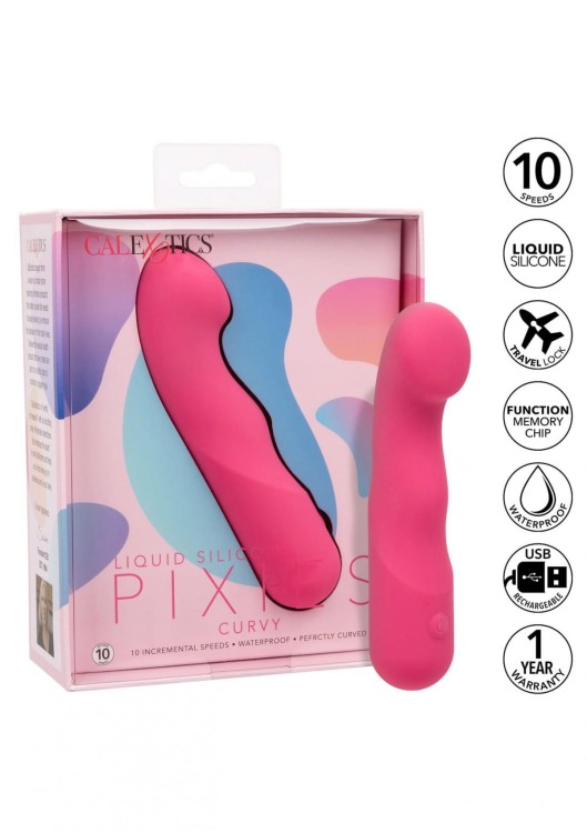 Pixies Curvy Pink Wibrator erotyczny Masażer łechtaczki-6