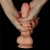 Penis z ruchomą skórą Miękkie dildo z jądrami-4