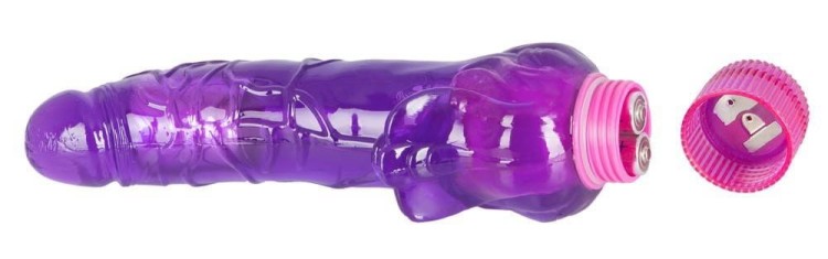 Wibrator żelowy penis 21/4 cm Na baterie-3