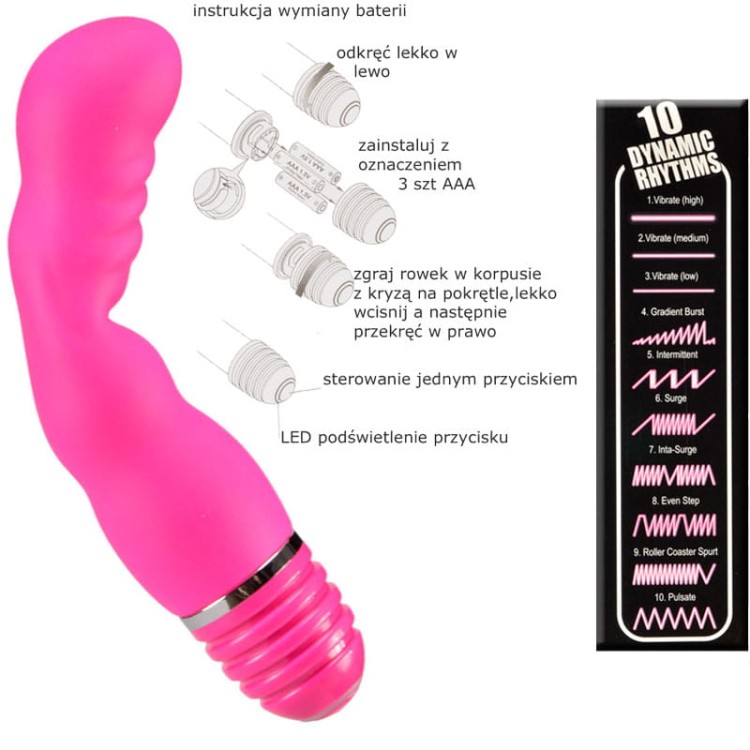 Wibrator silikonowy Kontrola wygięcia 10 programów-2
