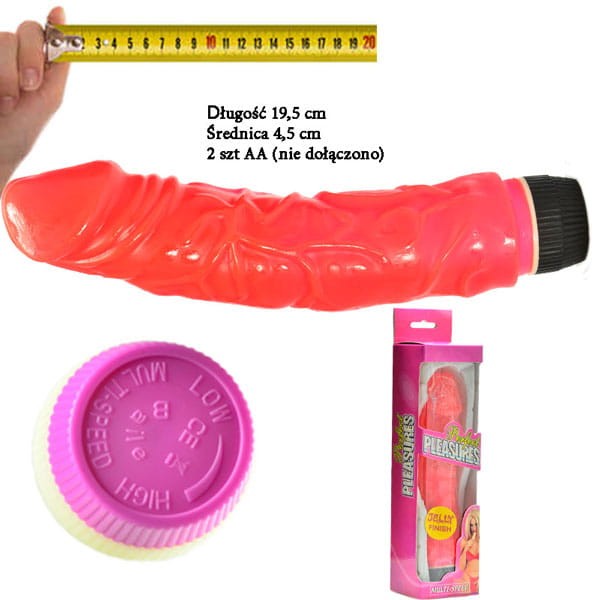 Gruby wibrator żelowy 19,5 cm-2