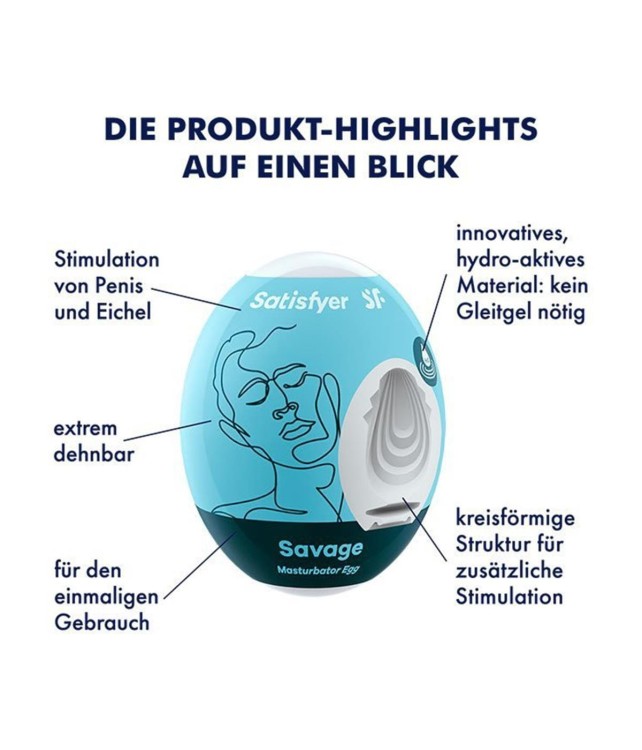 Masturbator Egg Single Savage-2