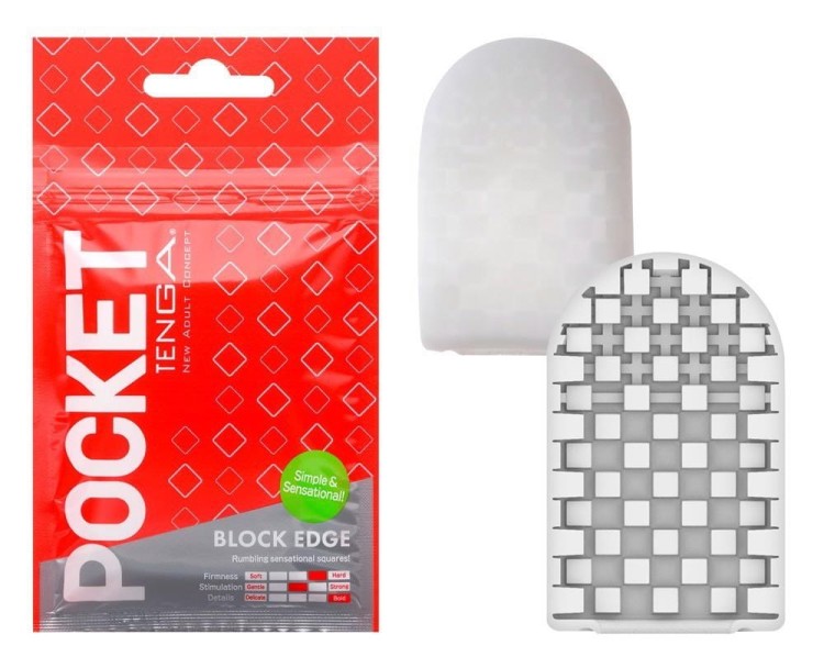 Pocket Tenga Block Edge Mini Masturbator Saszetka