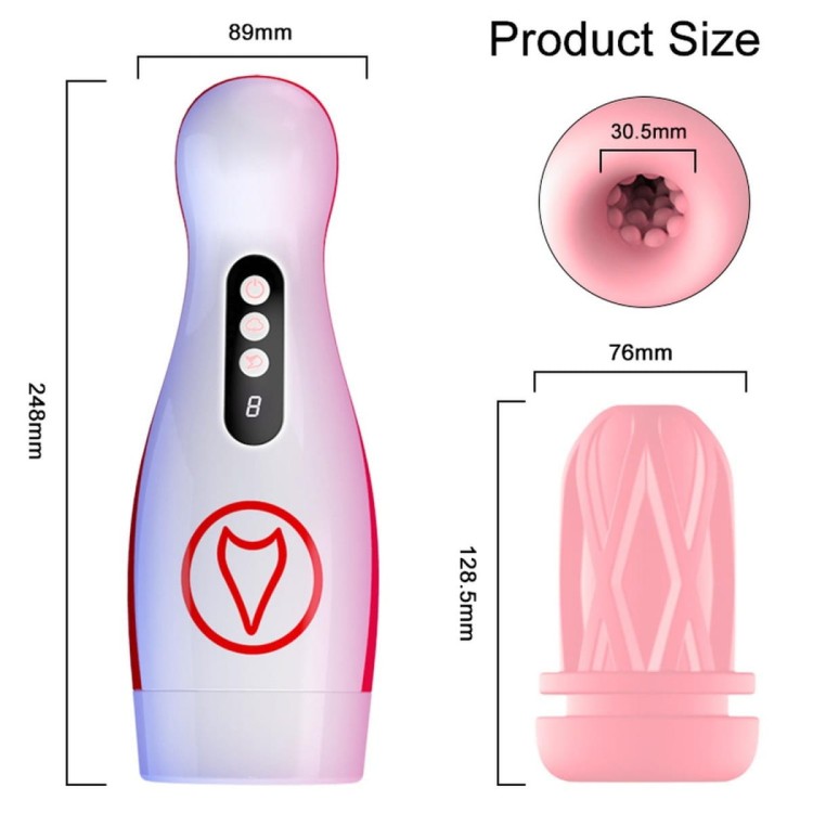 Masturbator - Vibrating  Masturbation Cup , 7 Suction Power, 7 Vibration Setting