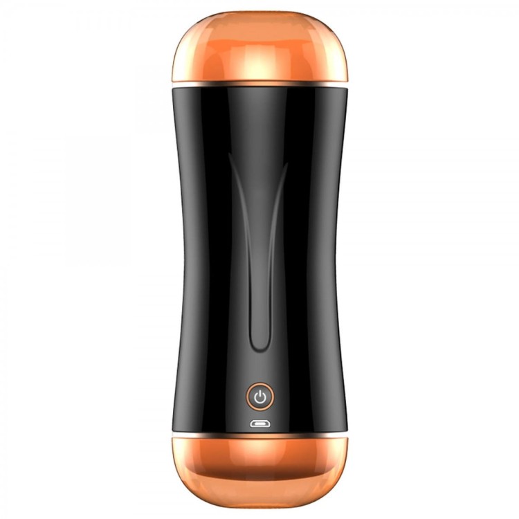 Wagina i anus Dwustronny masturbator z wibracjami-1