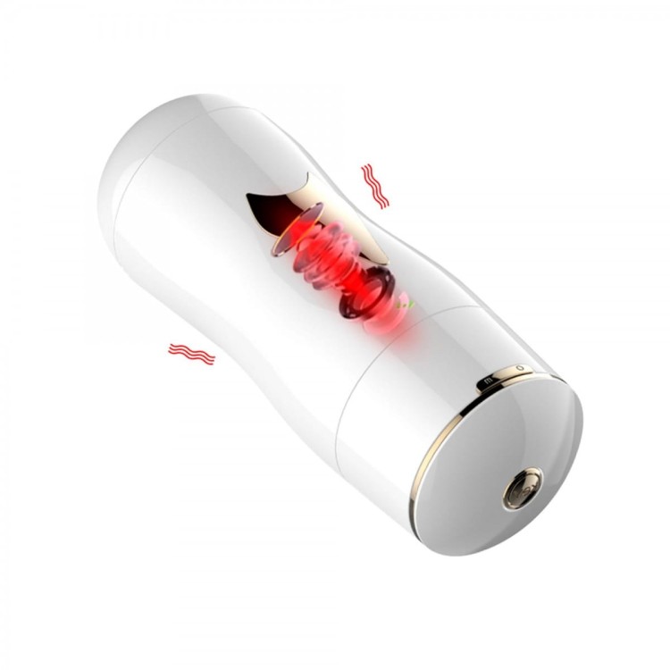 Podwójny wibrujący masturbator wagina usta-3