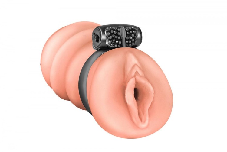 Masturbator wagina z wibrującym pierścieniem-1