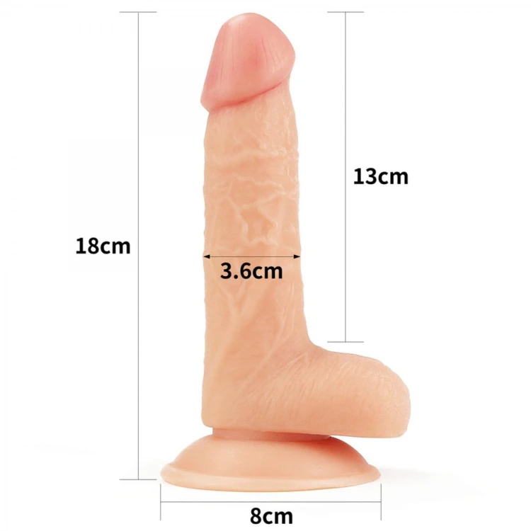 Strap-on i penis na przyssawce 17,8 cm-2