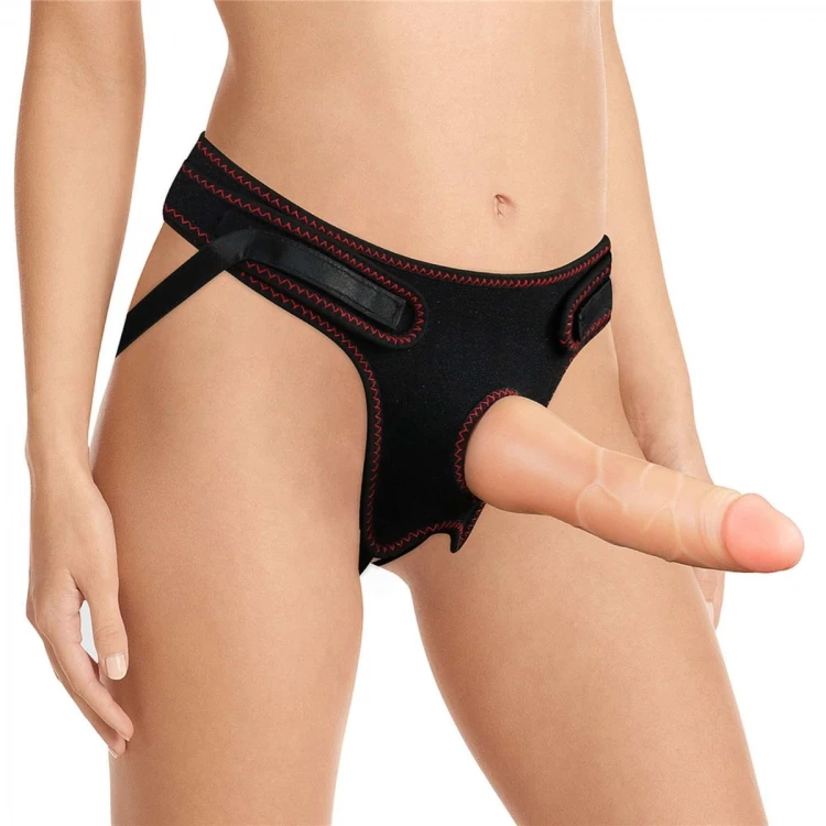 Strap-on i penis na przyssawce 19 cm