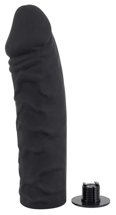 Strap-on z czarnym silikonowym penisem-5