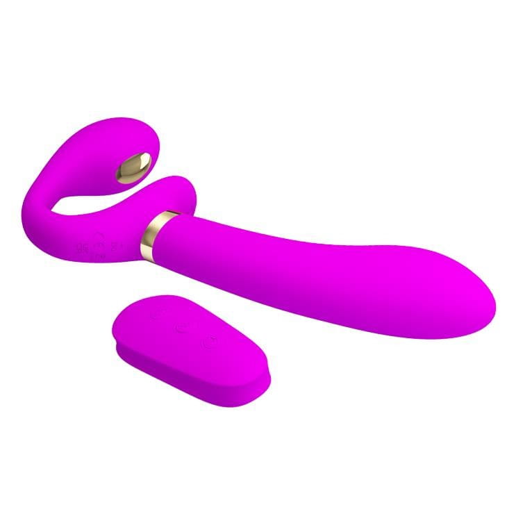 Strap-on dopochwowy Wibracje + e-stymulacja-3
