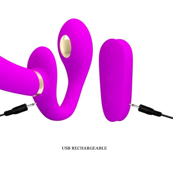 Strap-on dopochwowy Wibracje + e-stymulacja-7
