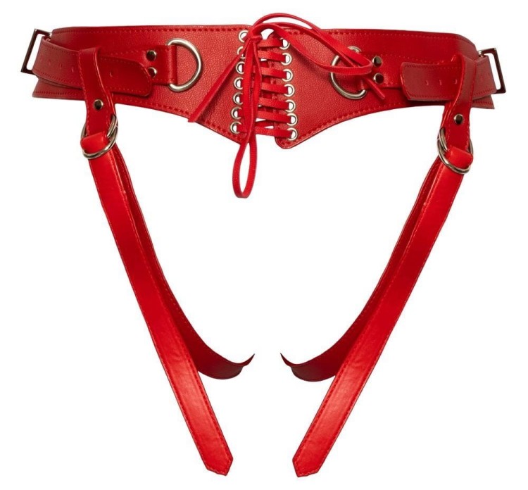Czerwona uprząż Strap On S-L-3