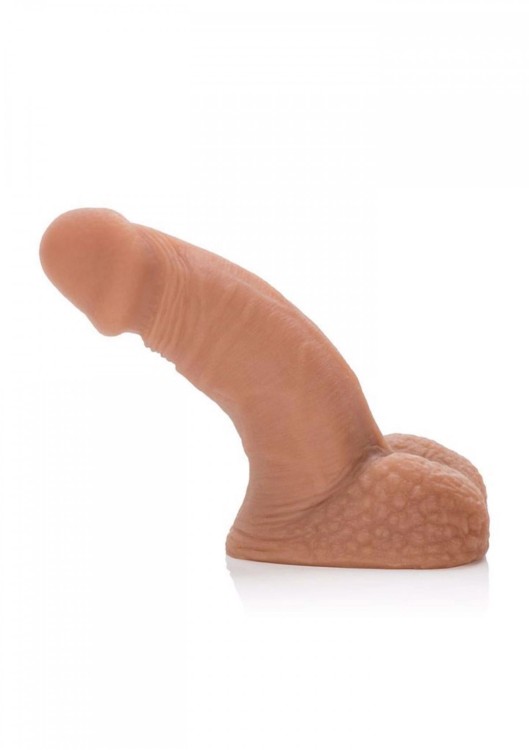 Mały elastyczny penis 12.8 cm Jasny brąz-1