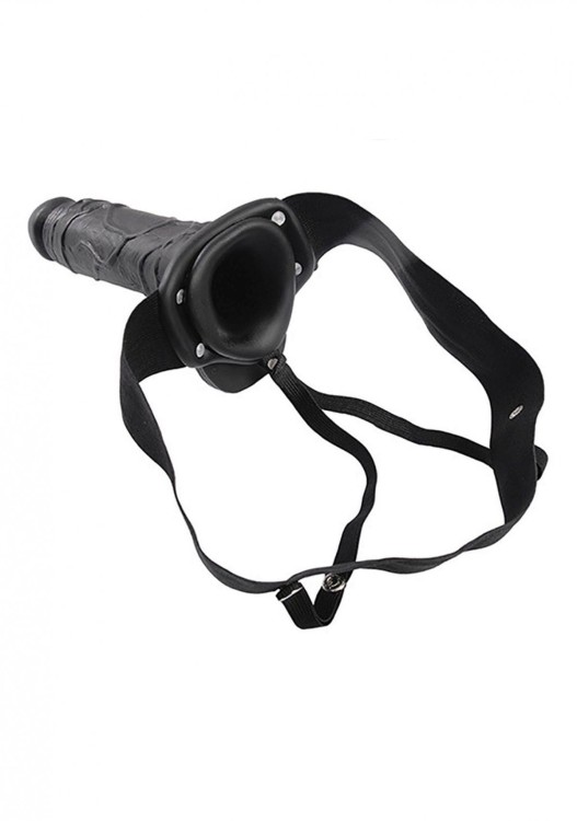 Proteza czarnego penisa 20,3 cm Strap-on-1