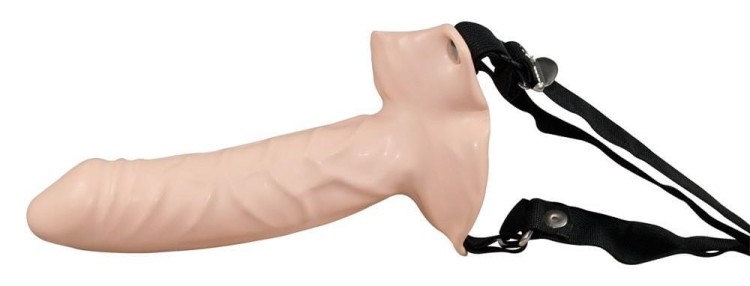 Proteza penisa z uprzężą 15 cm-1