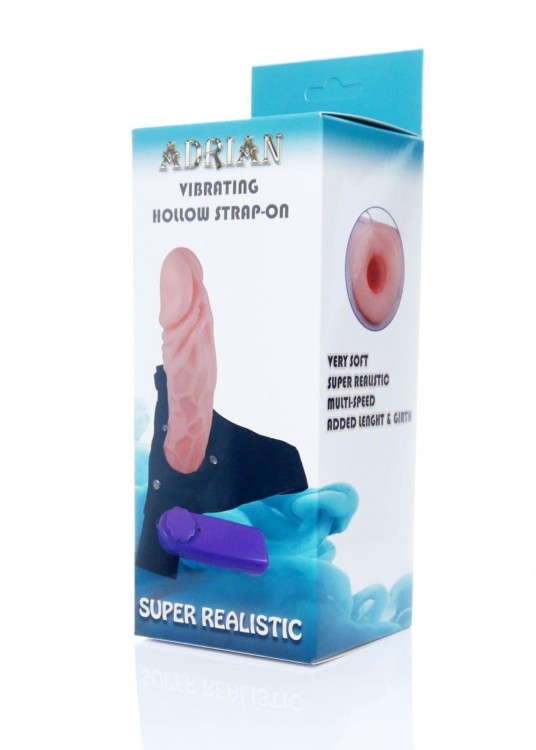 Proteza strap-on z wibracjami 16 cm-7