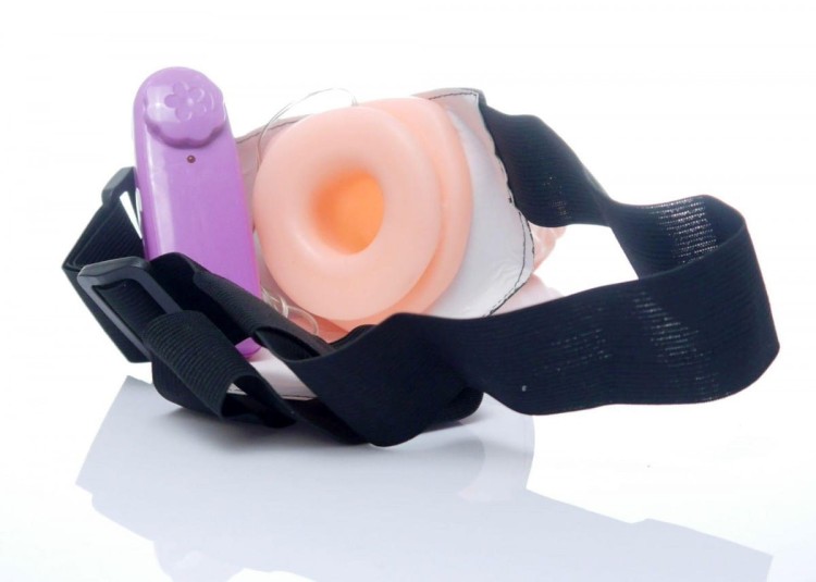 Proteza strap-on z wibracjami 16 cm-1