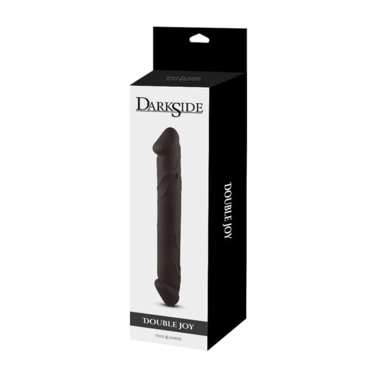 Dwustronne silikonowe dildo Czarny penis 23/4 cm-3