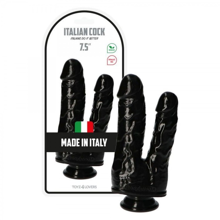 Dildo do podwójnej penetracji 18,5 cm Czarne-4