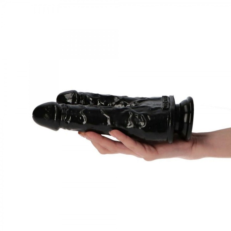 Dildo do podwójnej penetracji 18,5 cm Czarne-1