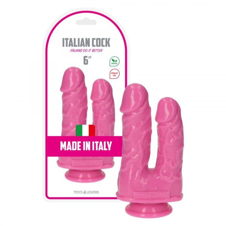 Dildo do podwójnej penetracji 15,5 cm Różowe-5