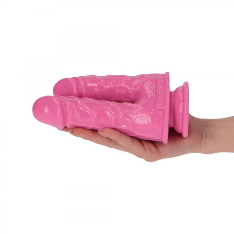 Dildo do podwójnej penetracji 15,5 cm Różowe-4