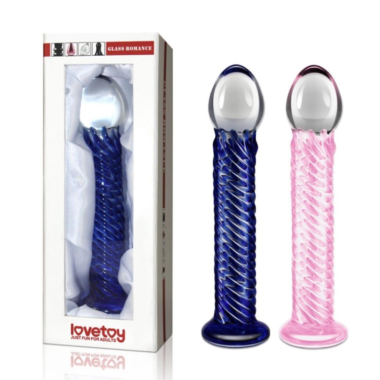 Dildo szklane Penis 19 cm Różowe-1