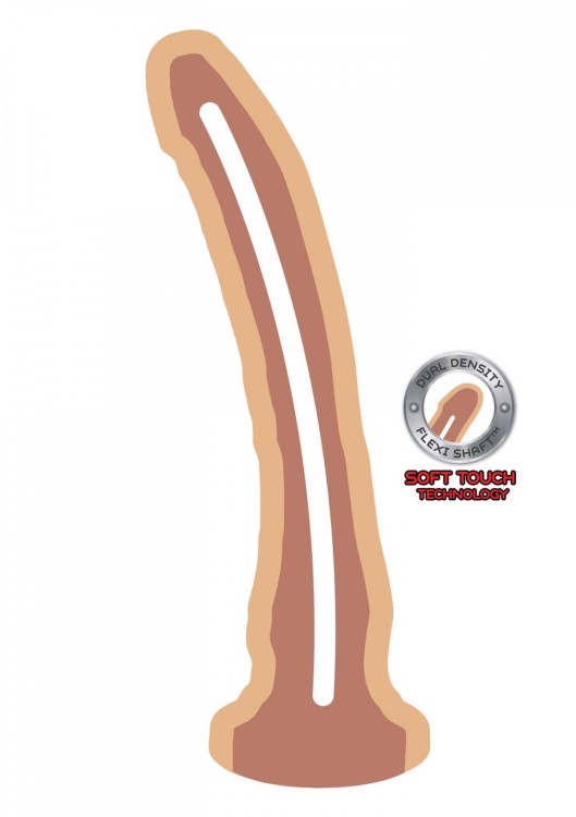 Naturalna sztywność penisa Gładka skóra Dł. 23 cm-1