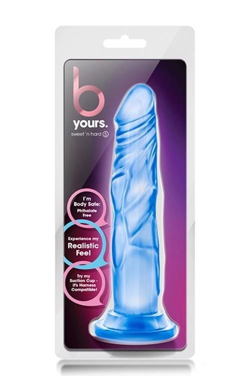 Smukły penis 12,7 cm Miękkie dildo żelowe Blue-4