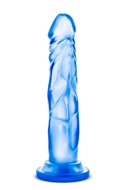 Smukły penis 12,7 cm Miękkie dildo żelowe Blue-1