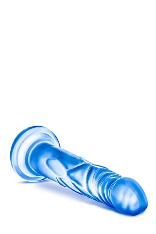 Smukły penis 12,7 cm Miękkie dildo żelowe Blue-3