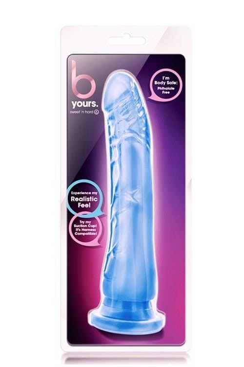 Smukły penis 15,3 cm Miękkie dildo żelowe Fiolet-4