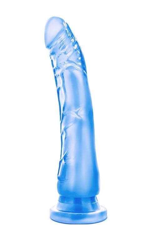 Smukły penis 15,3 cm Miękkie dildo żelowe Fiolet