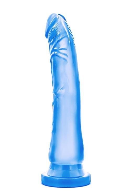 Smukły penis 15,3 cm Miękkie dildo żelowe Fiolet-1
