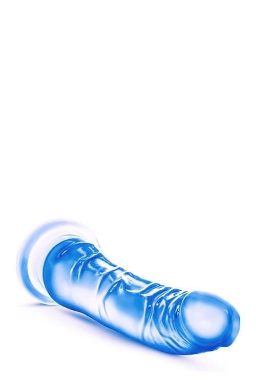 Smukły penis 15,3 cm Miękkie dildo żelowe Fiolet-3