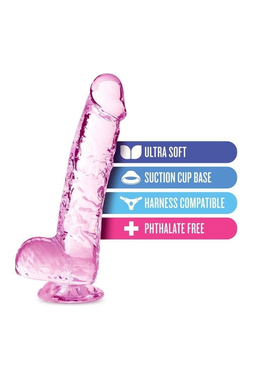 Różowe żelowe dildo Mały penis 11,4/2,5 cm-3